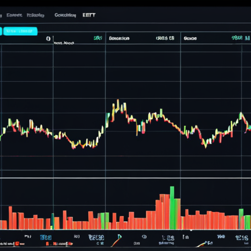 A sleek, minimalist digital trading interface displays a simplified ETF investment chart. Below the surface, intricate, glowing mechanisms of gears, algorithms, and subtle, almost imperceptible eroding elements (like tiny, fading coins) symbolize the hidden complexities, costs, and market forces at play. The overall mood is one of an "illusion of simplicity" giving way to profound underlying complexity. Modern, high-detail digital art with cinematic lighting.