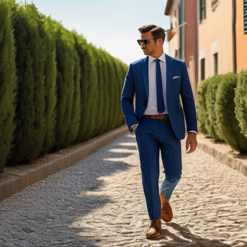 Home 8 저비용 인덱스 투자로 안정적인 수익 내기 - 5%) clearly visible. A calm, well-dressed Italian individual (30s-50s) is walking effortlessly down ...